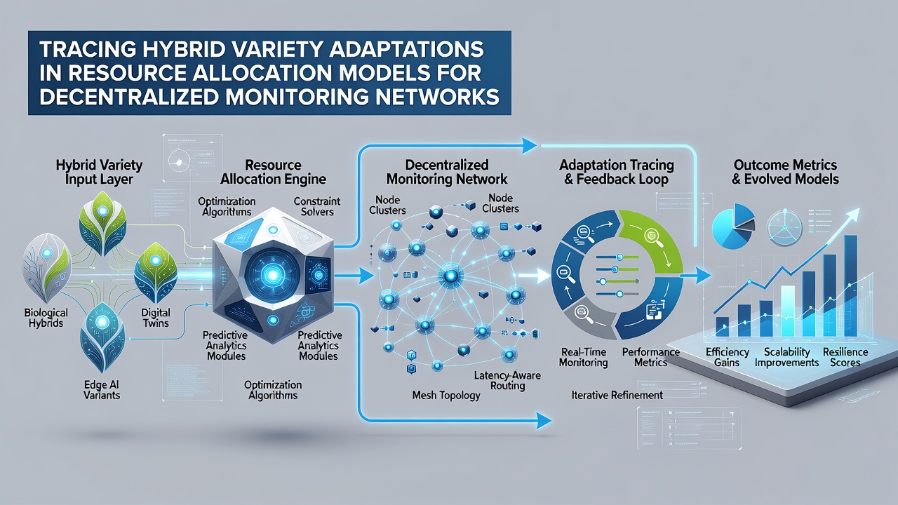 Flowchart of resource allocation adjustments based on traced hybrid adaptations in a sample decentralized network